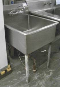 COMMERCIAL NSF PREP SINK WITH FAUCET  